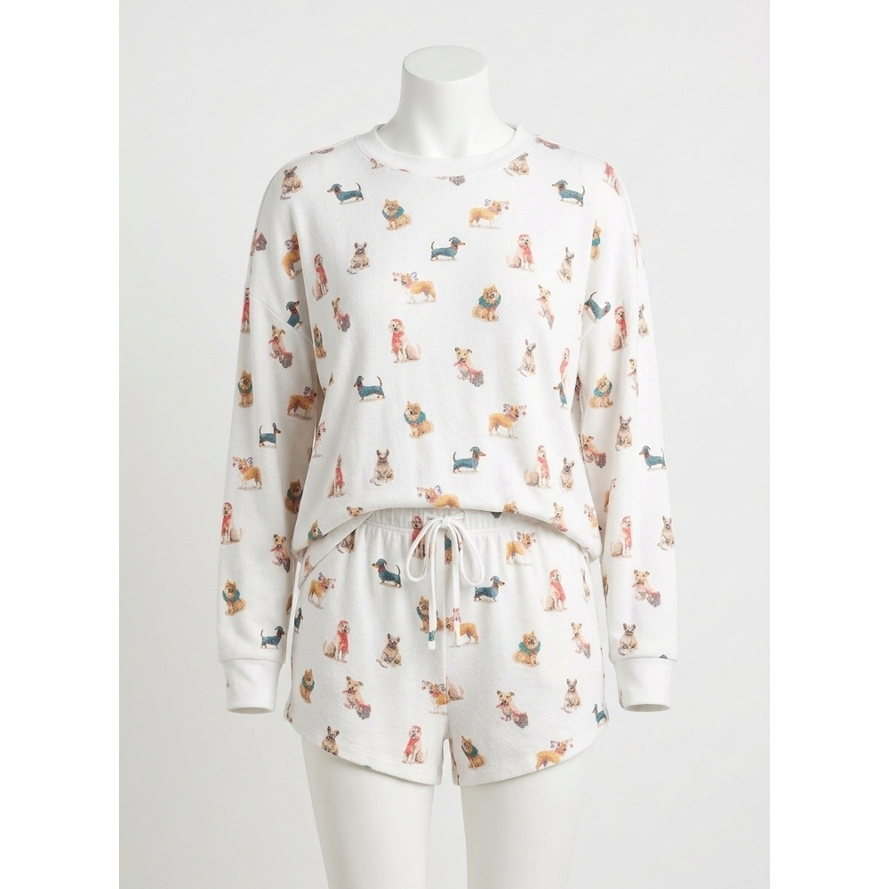 NEW Z SUPPLY cozy up pup long sleeve top in white